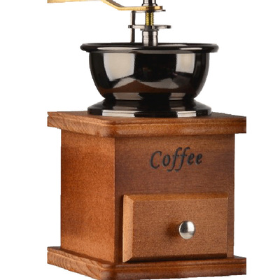 手磨咖啡机家用磨咖啡豆研磨机迷你家用手摇粉碎机复古手动磨豆机